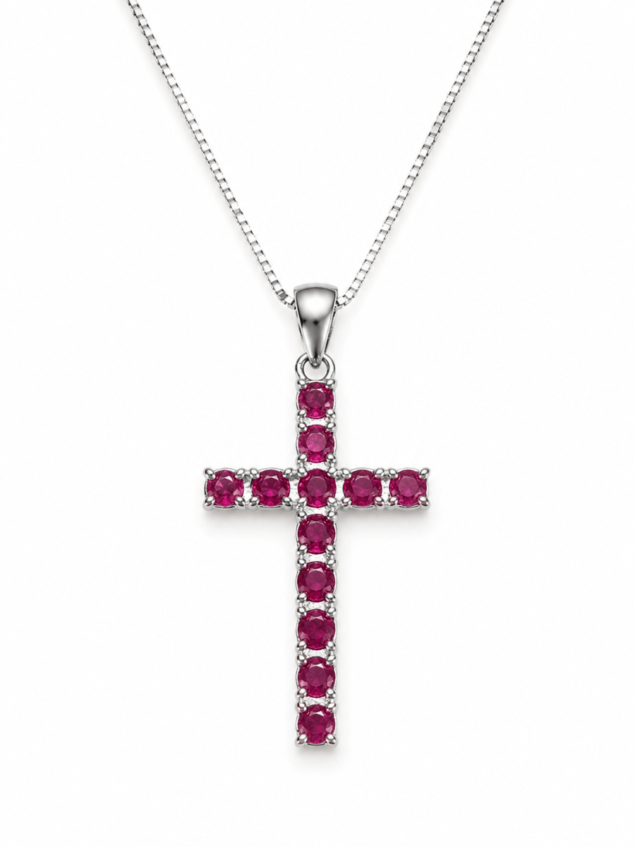 Dije de Cruz de Rubí LUX GEMAS&nbsp;HN