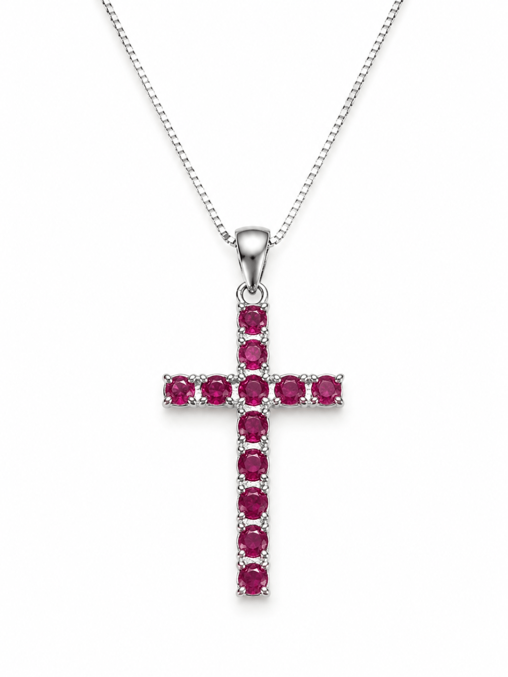Dije de Cruz de Rubí LUX GEMAS HN
