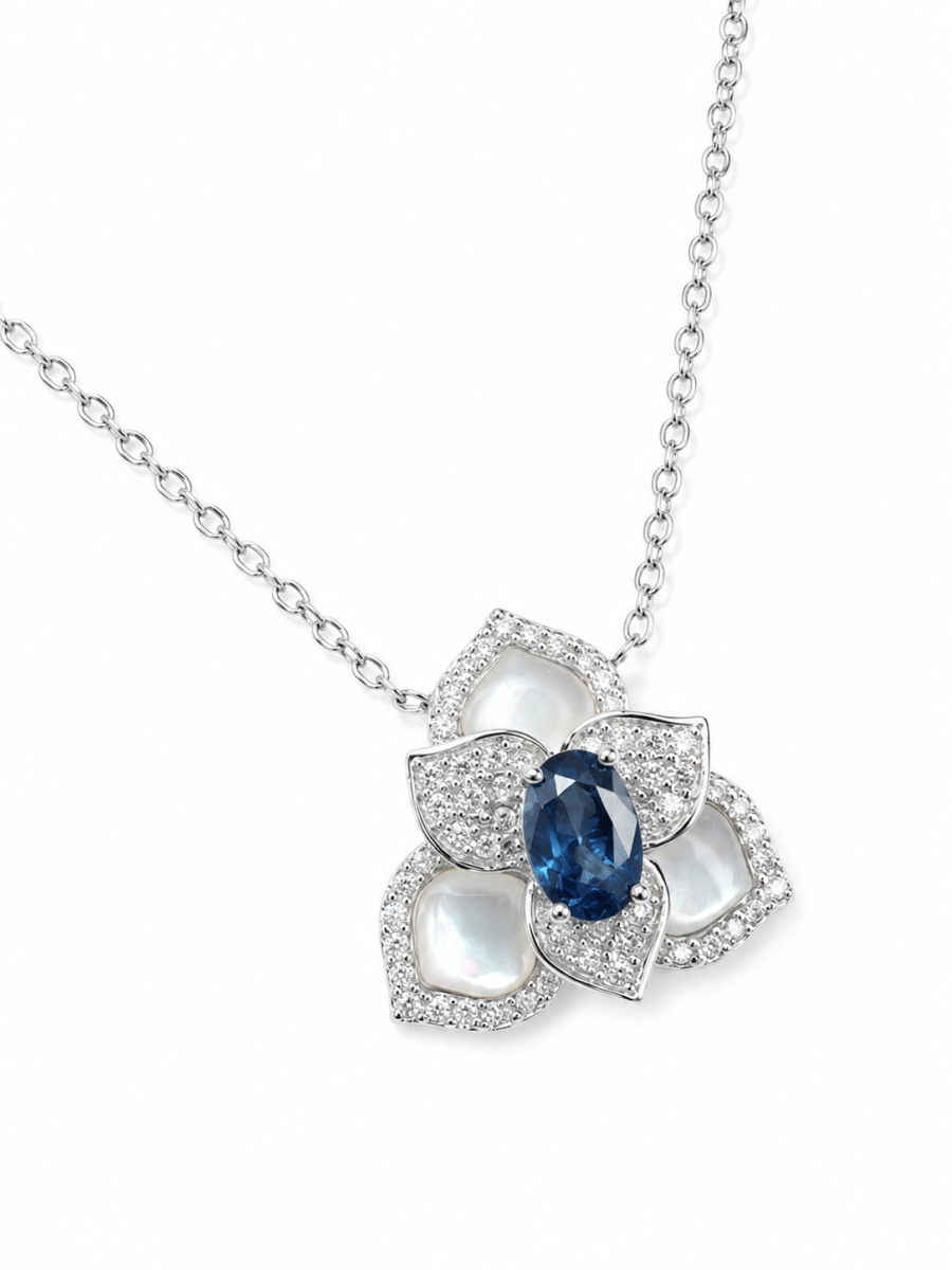 Collar de Safiro y Madre Perla LUX GEMAS&nbsp;HN